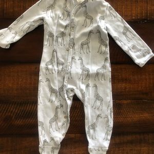 Kate Quinn giraffe organic footed onesie